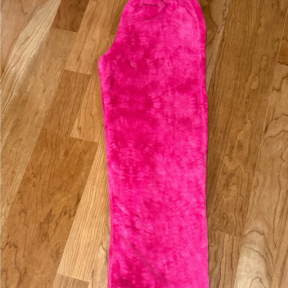 Brand new with tags Pink Tie Dye Confetti Fuzzies pants size 10/12